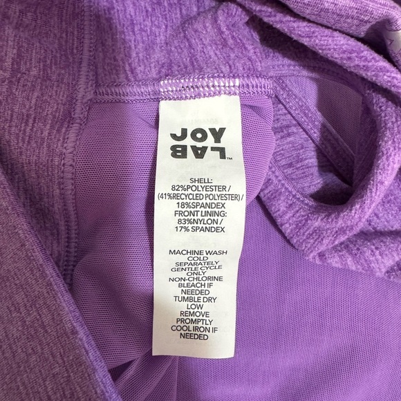 Women’s JoyLab purple heather cross back high neck unpadded crop top Small - Picture 4 of 4